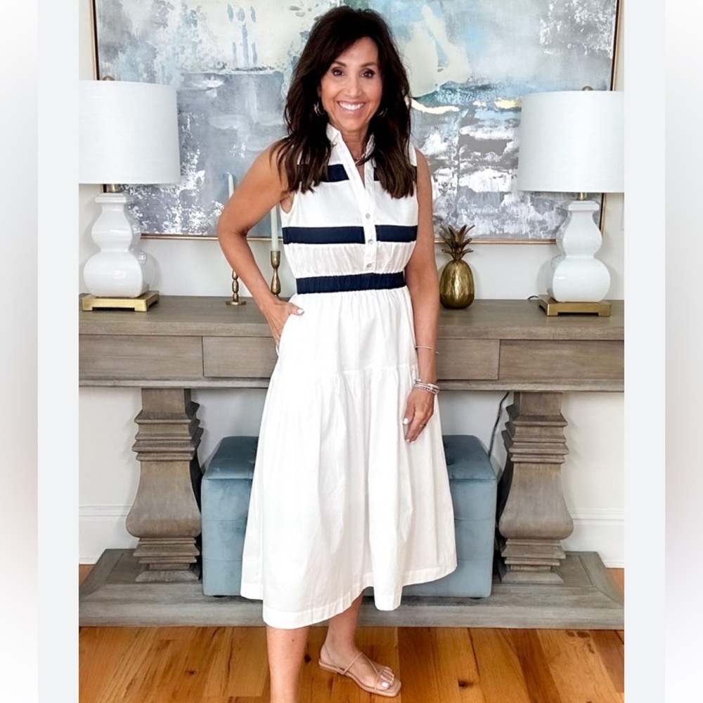 Avara Nautical Striped Cotton Dress